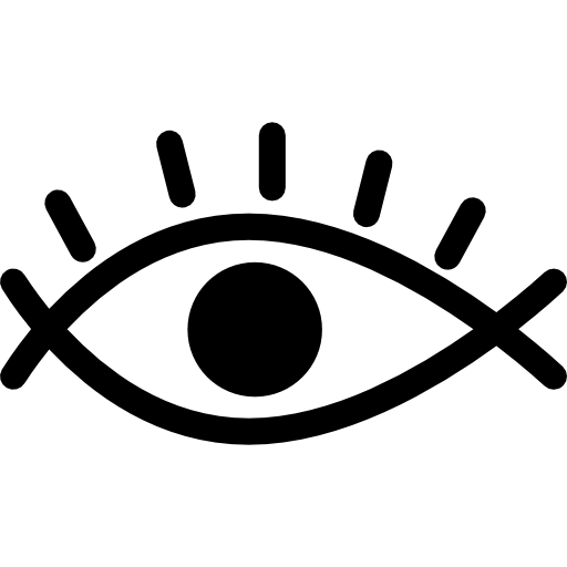 Eye outline variant with lashes and enlarged pupil